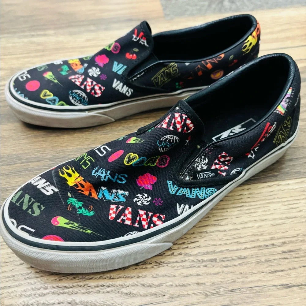 *Vans Off-the-Wall multi-logo sneakers 8.5 - Picture 2 of 7